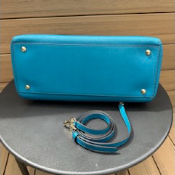 Michael Kors TURQUOISE leather satchel - Picture 5 of 9